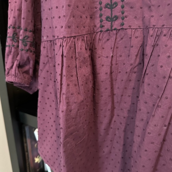 Lane Bryant NWT peplum top, burgundy, size 20 - Picture 4 of 6